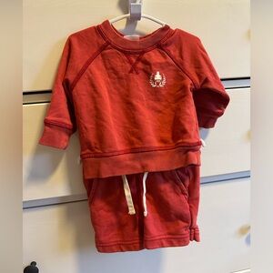 ✨ GAP Baby Red Tracksuit Set — Size 3–6 Months ❤️